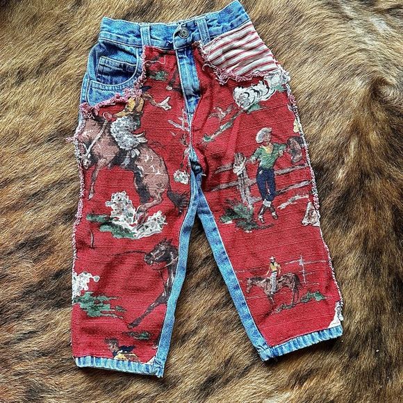 Vintage Levis Cowboy/Western Upcycled Themed Jeans 3 Pairs NWT - Picture 3 of 15